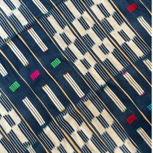 Load image into Gallery viewer, African Vintage Ikat Denim Textile 48