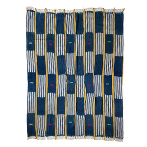African Vintage Ikat Denim Textile 03