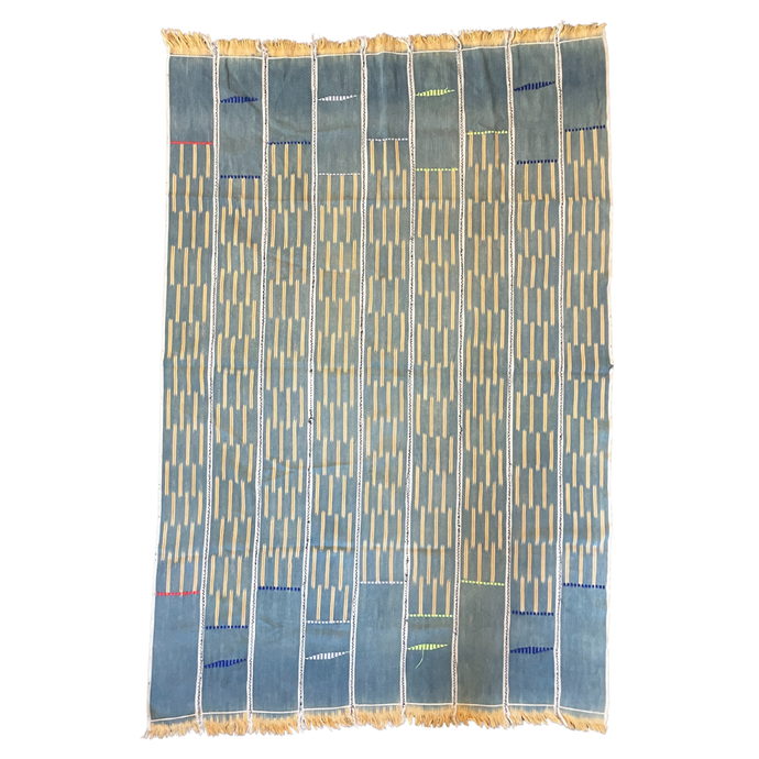 African Vintage Ikat Denim Textile 51