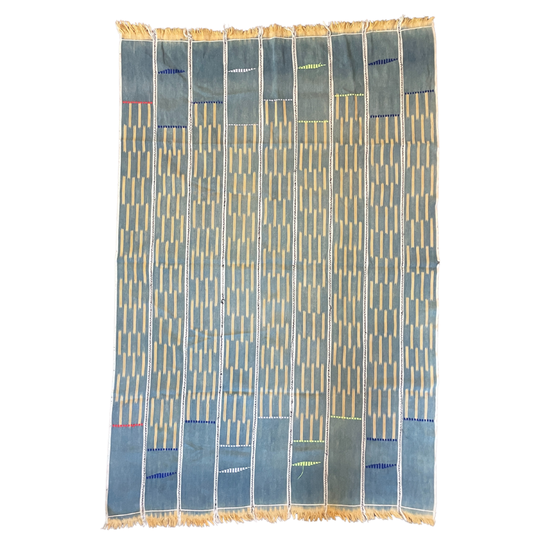 African Vintage Ikat Denim Textile 51