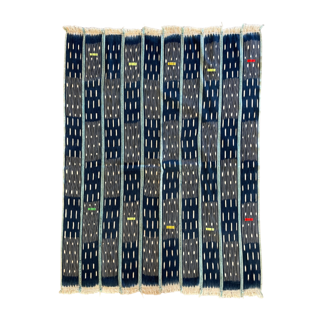 African Vintage Ikat Denim Textile 47