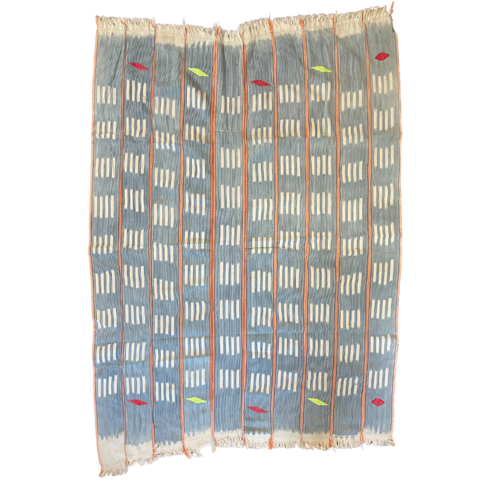 African Vintage Ikat Denim Textile 52
