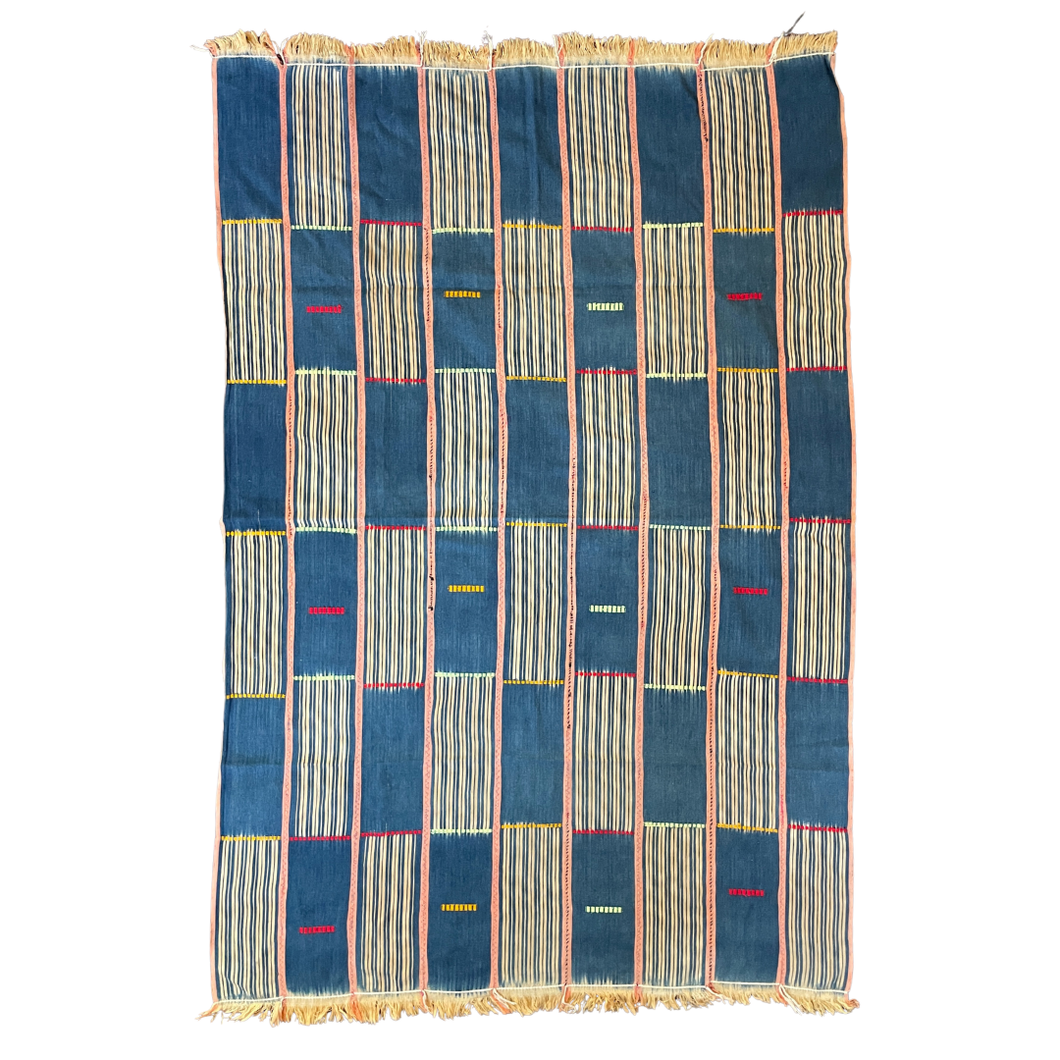 African Vintage Ikat Denim Textile 57