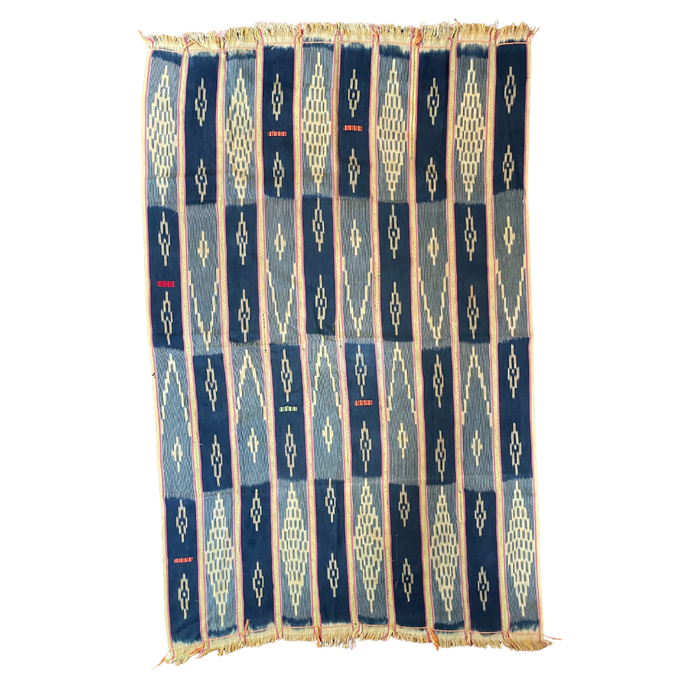 African Vintage Ikat Denim Textile 56