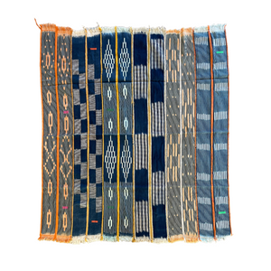 African Vintage Ikat Denim Textile 46