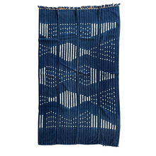 Load image into Gallery viewer, African Vintage Ikat Denim Textile 43