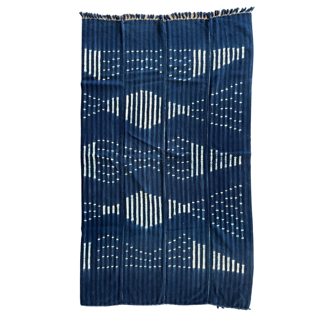 African Vintage Ikat Denim Textile 43