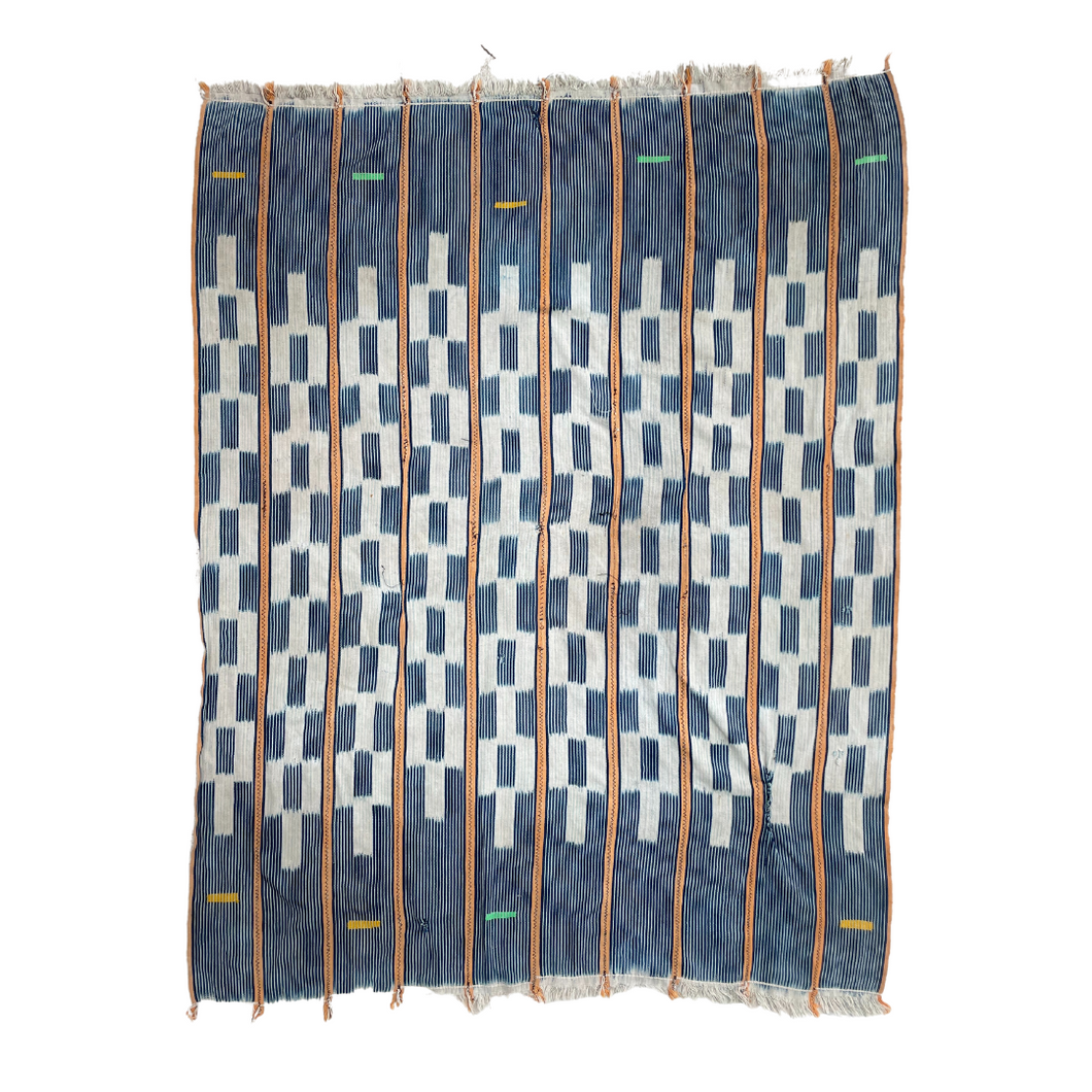 African Vintage Ikat Denim Textile 37