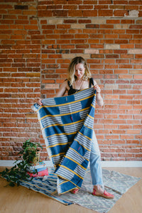 African Vintage Ikat Denim Textile 03