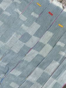 African Vintage Ikat Denim Textile 19