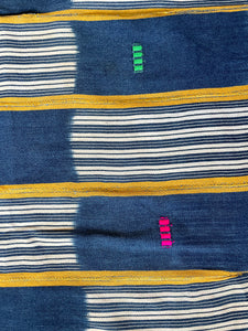 African Vintage Ikat Denim Textile 03