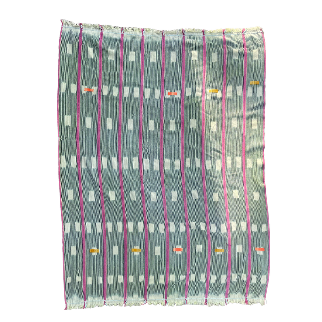 African Vintage Ikat Denim Textile 27